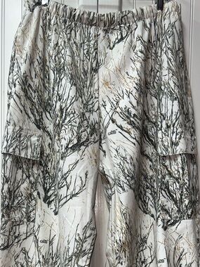 90s Prairie Ghost Cuffed Cargo Cotton Pants S/M 32 34 Vintage